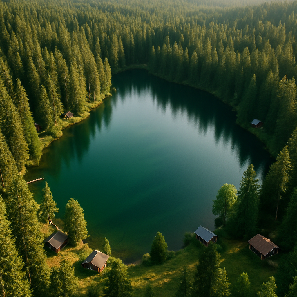 Aerial view of Benson Lake